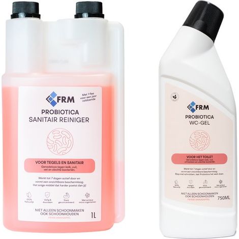 Lotion sanitaire probiotique + gel WC probiotique - Nettoyage complet des toilettes et de la salle de bain Nettoie et garde la propreté des sanitaires plus longtemps (1/5)