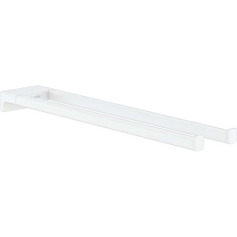 Hansgrohe AddStoris - Toallero doble, longitud 45 cm, blanco mate 41770700 (1/2)