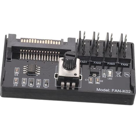 Contrôleur de Vitesse sur Ordinateur de Bureau pour Fête Estivale avec Installation Facile, Réglage Précis et Multiports 4 Broches en Plastique et Alliage pour Ventilateur PC (1/5)