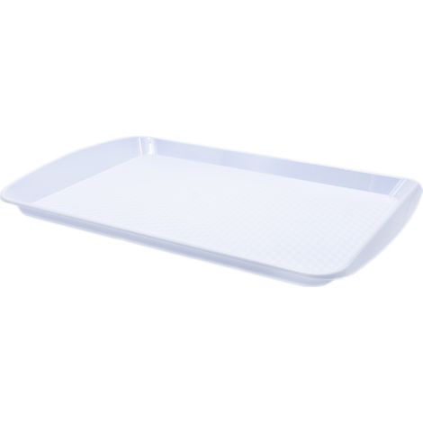 Bandeja plastico rectangular comida rapida  Blanco (1/5)