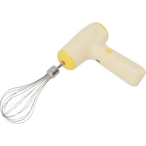 Mini batteur électrique à main sans fil pour la maison, 5 vitesses, beige (1/5)