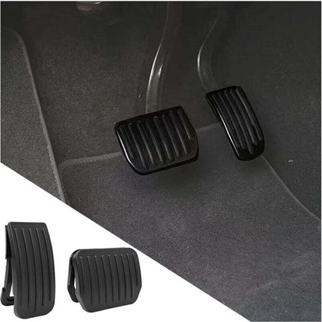 2pcs Coussinets de Pédale D'Embrayage, Pédales de Voiture, Pédales Antidérapantes Universelles de Voiture, Voiture Universelle Pédale Frein a Essence Automatique Antidérapante(Noir)