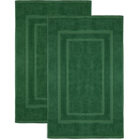 Tapis De Bain - 100 Coton - 50x80 Cm - Absorption Rapide - Pour Salle De Bain - Lot De 2 (1/5)