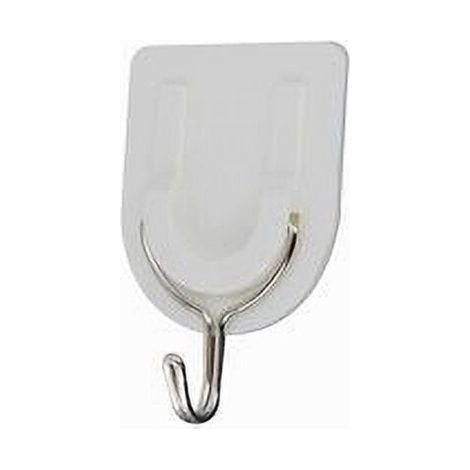 Gancio Attaccapanni Adesivo 1 Pz Da Parete Per Legno Porte Fashion Hook 59668 (1/2)