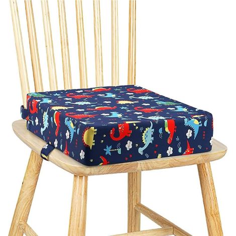 1 Coussin rehausseur, mousse haute densité, housse amovible, motif dinosaure, pour salle à manger (1/5)