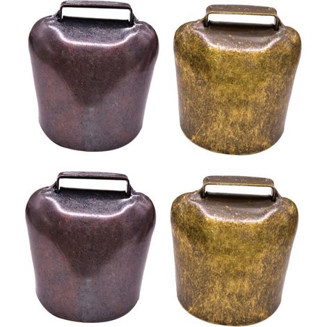 4pièces Cloche Anti-perte Pour Animaux Accessoires Décoratifs Pour Chevaux Et Moutons Teintes Ancien Fort (1/5)