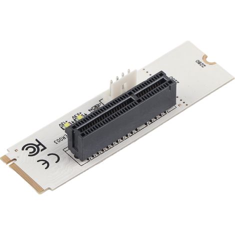 Carte d'Extension PCI-E 4X pour Connecteur M.2 Key M NGFF avec Indicateur LED et Câble d'Alimentation SATA (1/5)