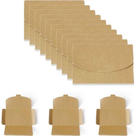 Enveloppes en papier kraft, pochettes pour cartes postales, enveloppes décoratives faites main pour cartes de vœux, invitations, anniversaire (Jaune, lot de 50, 16 x 10,5 cm) (1/4)