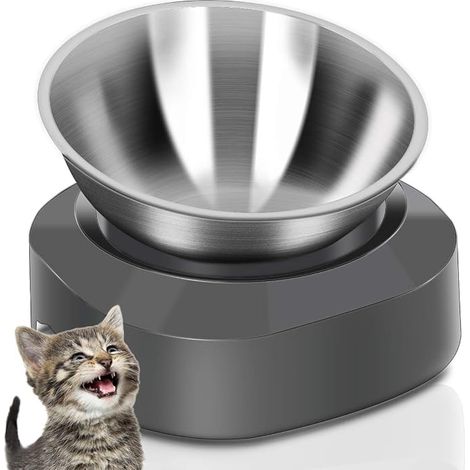 Cat Bowl, Stainless Steel, Cat Bowl, Stand, Cat Water Bowl, Ergonomic Design (1) (1/5)