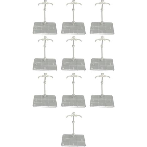 Lot de 10 supports pour figurines d'action en acrylique transparent, socles de présentation et de présentation. (1/5)