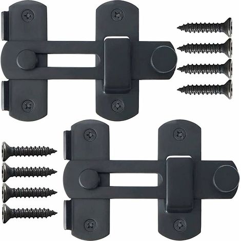 2 Pcs Loquet de Porte En Acier Inoxydable Verrou de Porte Coulissante Cadenas Serrure de Porte Loquet pour Animaux de Compagnie Serrure de Porte de Grange (1/5)