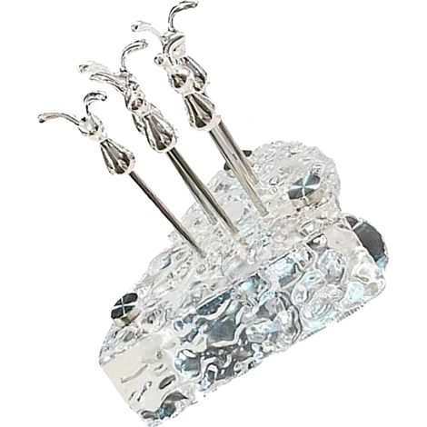 Ensemble de fourchettes à fruits en forme de lapin, en acier inoxydable, pour desserts et gâteaux, idéal pour les fêtes.