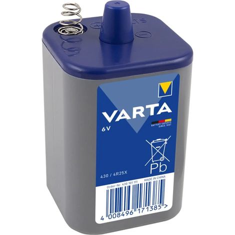 Varta Longlife 4R25 Zinco-Carbonio 6 Volts, Ideale Per Cantiere, Allarme, Segnaletica Stradale Luminosa, Agri (1/6)