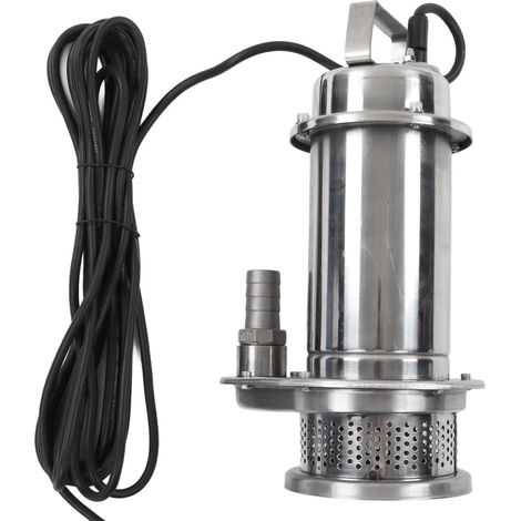 Pompe immergée compacte en acier inoxydable, antirouille, 370W, électrique pour puisard domestique, évacuation d'eau, usage résidentiel. (1/5)