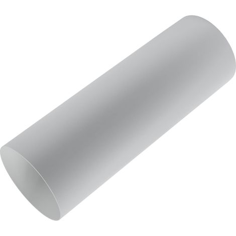 1 Tuyau De Ventilation Rond Ø100mm, 30cm Long, Plastique Blanc Pour Chauffage Et Climatisation (1/5)