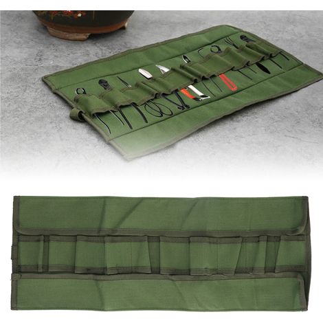 Wasserdichte Werkzeugtasche aus Canvas, Aufbewahrungstasche für Gartengeräte, grün (1/5)