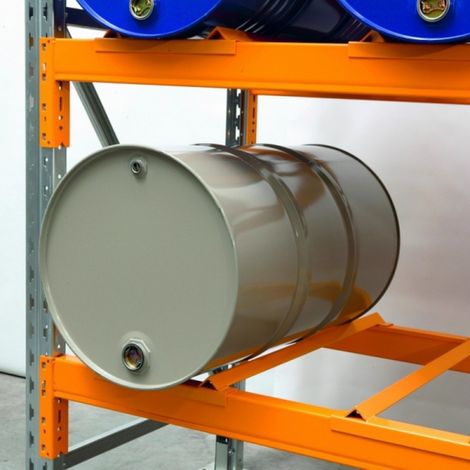 PROVOST - Support fût berceau en acier gris clair - Compatible 60 à 220 litres