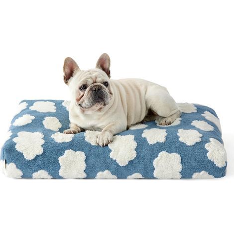 Panier pour chien mignon de taille moyenne, en mousse épaisse déchiquetée, pour l'intérieur, avec housse amovible et lavable (1/4)
