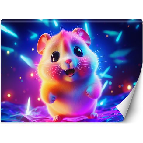 Wallpaper, Cute hamster neon - 200x140 (1/5)