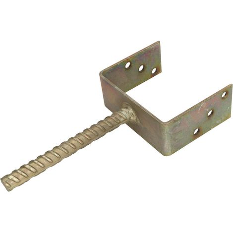 KOTARBAU® Support Poteau à Sceller - Acier Galvanisé - 151 mm - Argent - Pied de Poteau Bois - avec Ancrage Béton - Embase Robuste pour Clôture Jardin Terrasse (1/5)