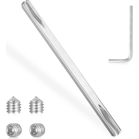Tige Carrée 8mm x150mm pour Poignée de Porte, Barre Carrée pour Bouton de Porte, Pivot Carré pour Serrure Porte Intérieure, Acier, avec 1 Clé et 4 Vis (1/5)