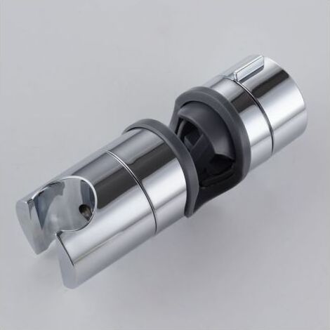 Support de pommeau de douche réglable pour barre coulissante, universel 18-25 mm O.D. Support de pulvérisateur rotatif à 360 degrés de rechange pour tête de rail (Chrome ABS) (1/4)