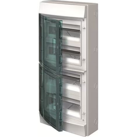 ABB – Coffret électrique nu Mistral 65H – IP65 – 4 rangées 12 modules – Résistance chocs IK10 – Matériaux auto-extinguibles