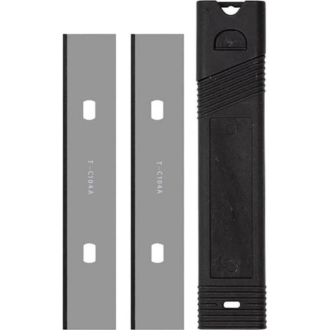 4-inch scraper blades, 50 pieces, stainless steel replacement razor blades for removing decals, stickers, and adhesive vinyl wallpaper (1/4)