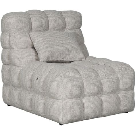 Fauteuil massant électrique tissu beige Millie Takasit (1/5)