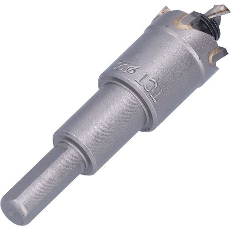 Scie cloche en acier rapide à trois lames, conception à angle d'inclinaison, coupe-trous durable pour métal avec clé hexagonale, 22 mm (1/5)