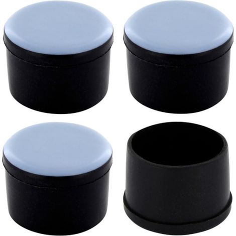 Lot de 4 embouts de tube rond 12 mm – Enveloppants en Téflon PTFE – Réduction des frottements – Pour meubles et chaises (1/4)