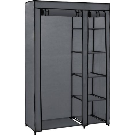 Armario plegable de tela gris 110x45x175 cm vidaXL (1/5)
