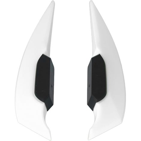 Paar aerodynamische Seitenflügel für Motorräder, universeller Spoiler für Elektroroller und Motorräder, weiß, 2-teiliges Set (1/5)