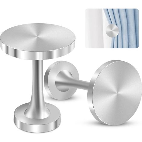 Paar silberne Vorhang-Raffhalter aus Metall – Wanddekoration – Moderner und Vintage-Stil (1/5)