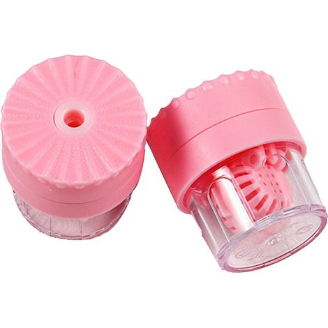 Nettoyeur de Lentilles de Contact Portable Manuel Rotatif Dépoteinisant Rose (1/5)