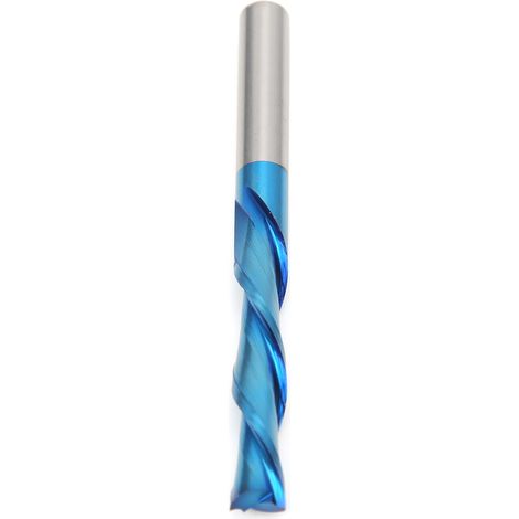 2-schneidiger Fräser, blau plattiert, Wolframstahl, Gravierwerkzeug, 6 x 6 x 32 x 70 (1/5)