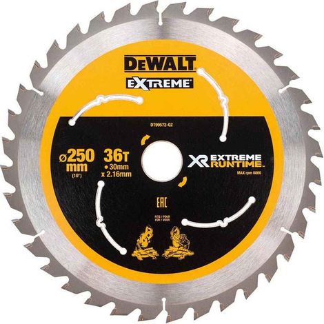 DeWALT DT99572-QZ Xtreme Runtime 250mm x 30mm 36T Circular Saw Blade