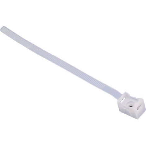 TRU COMPONENTS 1592751 TC-PMA150203 Kabelbinder 150 mm 7 mm Weiß mit Schraubsockel 1 St.