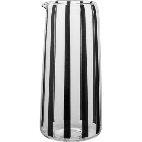 Solline Glaskaraffe 1,5 l, schwarze Streifen