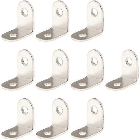 10 fixations d'angle en acier épais, équerre droite-25x25x16mm (1/5)