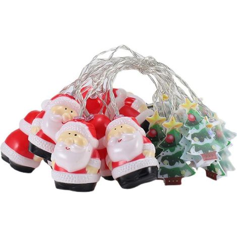 Guirlande Lumineuse De Noël - 10 Ampoules - Fil De Cuivre Flexible - Pour Arbre De Noël Fenêtres Intérieures Et Extérieures - 150 Cm - Rouge (1/5)