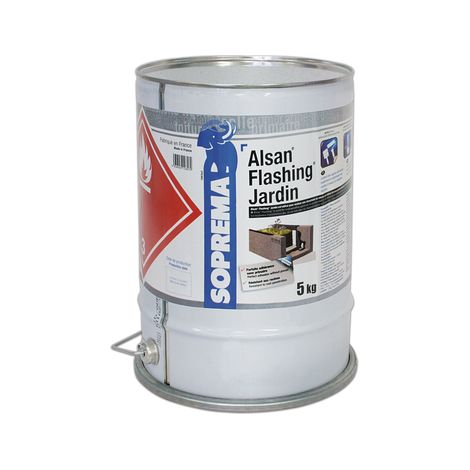 Soprema – Résine d'étanchéité monocomposante 5 kg – Pour terrains végétalisés – Protection anti-racines – Application facile au rouleau