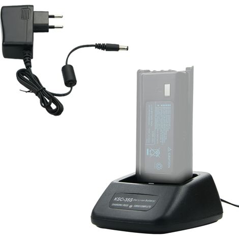 Cargador de baterías de iones de litio KNB-45L adecuado para radios bidireccionales Kenwood KSC-35S, TK-2200L, TK-2200LP, TK-2300VP, TK-2302VK y TK-2302.