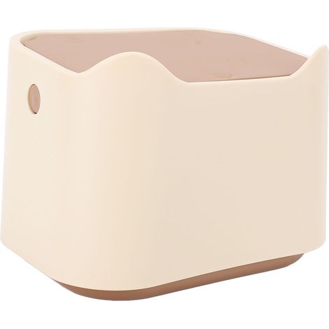 Poubelle à litière pour chat avec couvercle à pression, design fermé, compacte et multifonctionnelle, idéale pour la maison. (1/5)