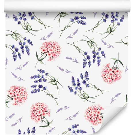 Papel pintado con estampado floral para salón y dormitorio, 50x1000 cm. (1/5)
