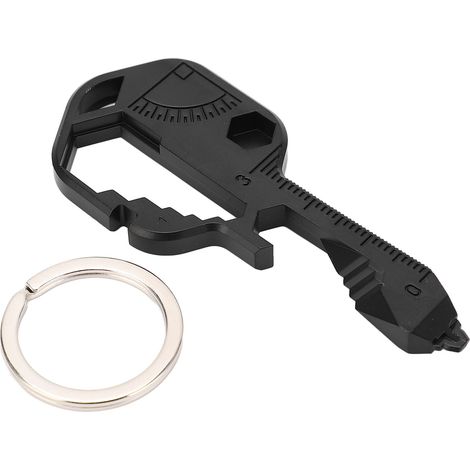 24-in-1 Multifunktions-Werkzeugset aus Edelstahl, tragbares Taschenwerkzeug für Outdoor-Aktivitäten, Schwarz.