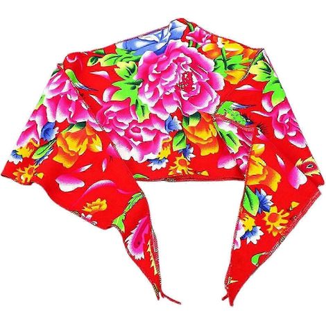 Bandana fleuri amusant, accessoire de fête du Nouvel An pour les spectacles sur scène, foulard pour cheveux, coiffe du Nord-Est (1/5)