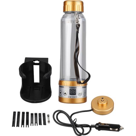 Bouilloire Électrique Voiture 12V 24V Portable 280ml Grande Capacité Transparente Multifonction Or (1/5)