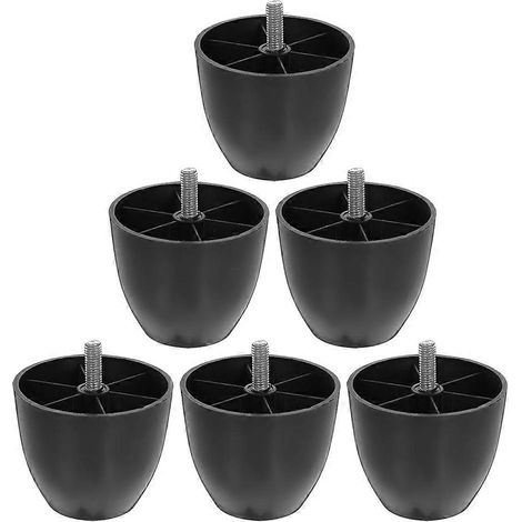 Pieds de meubles, pieds de chaise en plastique à visser, pieds de canapé, lot de 6, pour usage domestique. (1/5)