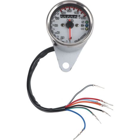 LED-beleuchteter Motorrad-Tachometer mit Kontrollleuchten zur einfachen Montage für Motorradfahrer (Bodenmontage).